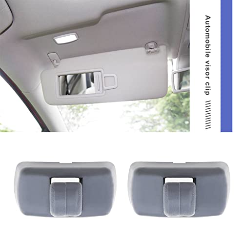 4PCS Car Sun Visor Hook Clips 3B0857561B 21312312231 Compatible with Transporter T4 Van Camper Compatible with Caddy Van MK3 Compatible with Golf MK4 Grey