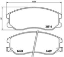 Brembo P 10 003 Disc Brake Pad Set (4 Pieces)