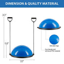 ZELUS Balance Ball Trainer Half Yoga Exercise Ball with Resistance Bands and Foot Pump for Yoga Fitness Home Gym Workout (Blue)