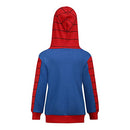 Marvel Boy's Spider-Man Full Zip Fashion Hoodie, Red/Blue, Size 5