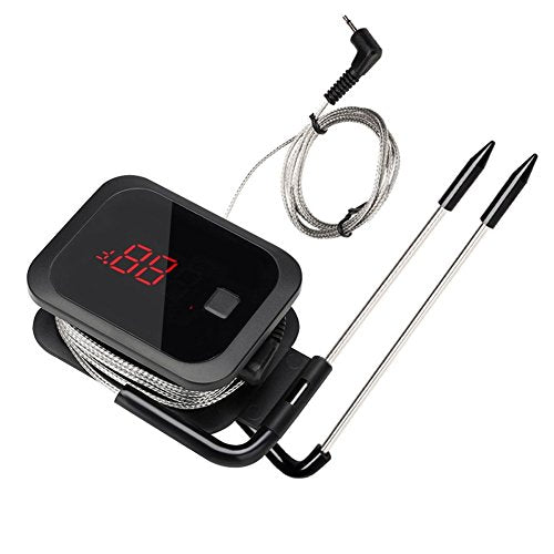 Inkbird Cooking Bluetooth Wireless Meat Thermometer BBQ IBT2X Dual Meat Probes Temp Gauge for Kitchen Barbecue Smoker Oven Grill APP Monitor Temperature Alarm Timer Candy Jam