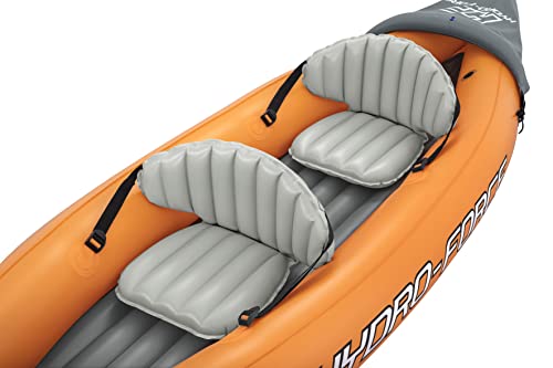 Bestway | Hydro-Force Rapid X2 Kayak| Inflatable Boat Set with Hand Pump, Paddles, Seats, Fins and Storage Bag | Two Seater