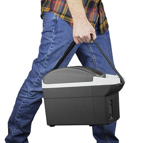 Wagan EL6206 12V 6 Quart Personal Thermoelectric, 6 Liter Capacity, Portable Electric Cooler Warmer with 12/24V DC, Small Fridge for Car, RV, and Camping Use, UL Listed