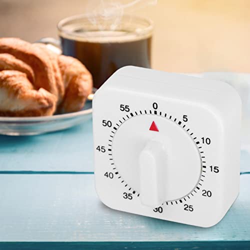 Wind Up Timer | 60-Minute Mechanical Square Timer for Kids with Alarm Reminder,Multifunctional Mechanical Timer Silent Timer for Cooking Baking