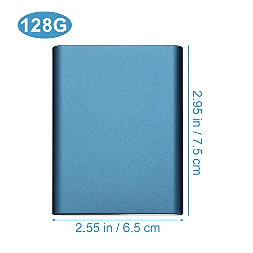 SOLUSTRE 2tb Hard Drive Portable HDD 128G External Hard Drive Portable Mobile SSD Mini Expansion Hard Disk Portable Hard Drive External Hard Drive Blue 2 Tb Hard Drive USB Hard Drive