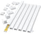 ZhiYo Cord Cover Wall Kit, 94.5in Cord Hider Wall Mounted TV, Wire Covers for Cords, Paintable Wire Hiders for TV On Wall, TV Cable Hider Wall Kit, Wall Cord Concealer, 6 x L15.7in W0.98 H0.5in, White