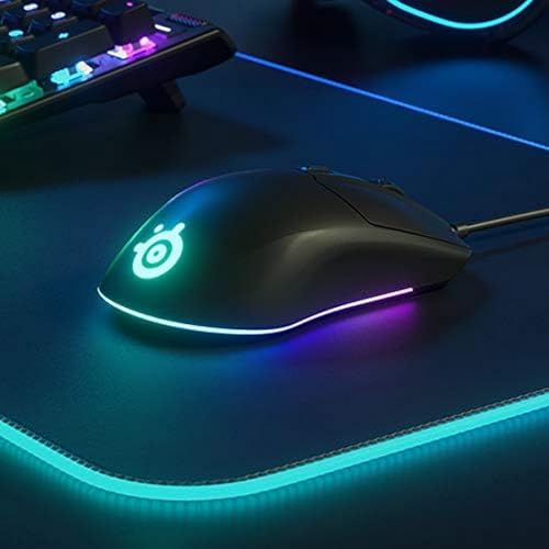 SteelSeries Rival 3 Wired 6-Button 77g Gaming Mouse - Prism 3-Zone RGB Illumination - 8,500 CPI TrueMove Core Optical Sensor