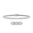 FINEROCK 4 Carat Diamond Tennis Bracelet in 14K Gold or in Platinum (7 Inch) (I1-I2 Clarity), 7 inch, Metal Stone, white diamond