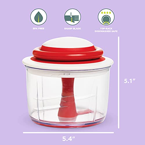 Chef'n VeggiChop Hand-Powered Food Chopper (Cherry)