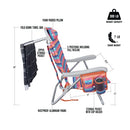 Hurley Deluxe Backpack Beach Chair, One Size, Sherbet