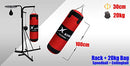 3 in 1 Boxing Punching Bag Stand - 20kg Punch Bag + Speed Ball and Ceiling Ball