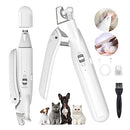 Beedove 2 In 1 Pet Nail Clippers and Trimmers with LED Lights & Nail Storage Box, USB Rechargeable Low Noise, Dog Cat Nail Clippers with Safety Lock for Small Medium Large Dogs Cats Pets