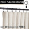 100% Blackout Shield Linen Blackout Curtains 108 Inches Long 2 Panels Set, Clip Rings/Rod Pocket Blackout Curtains, Black Out Curtains & Drapes for Bedroom, 50 inches Wide Each Panel, Cream