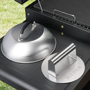 HULISEN Cheese Melting Dome & Smashed Burger Press, 9 Inch Heavy Duty Round Basting Cover with Stainless Steel Burger Smasher, Griddle Accessories Kit for Flat Top Grill Cooking Indoor/Outdoor