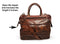 Leather Duffle Adventure Bag Weekender Travel Luggage with Shoe Compartment