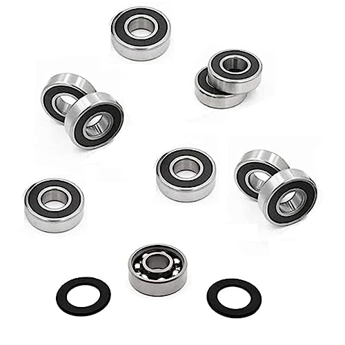 20PCS Skateboard Bearing Rolling Bearings, Miniature Deep Groove ， Rubber Sealed Skateboard Ball Bearings, 608-2RS Skateboard Bearings for Roller Skates, Inline Skates, Scooters etc