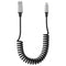 Coiled Lightning Cable Apple Carplay Compatible [Apple MFi Certified] Retractable iPhone Charger with Data Sync, Short iPhone Charger Cord for iPhone/Pad/Pod