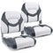 SUNDGORA Premium Marine Low Back Folding Boat Seat,Stainless Steel Screws Included,White/Charcoal(2 Seats)