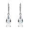 Gin & Grace 10K White Gold Drop Genuine Aquamarine Earrings with Diamonds for women | Ethically, authentically & organically sourced (Pear-cut) shaped Aquamarine hand-crafted jewelry for her | Aquamarine Earrings for women