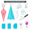 100PCs Piping Bags and Tips Set -48 Numbered Icing Tips, Cookie Cupcake, Cake Decorating Kit Baking Supplies Tools Cake Frosting Piping Tips, Reusable & Disposable Pastry Bags Icing Spatula & Smoother