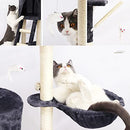 Mofish Cat Tree Stable Wooden Cat Tower Multi-Level Cat Condo with Plush Perch & Toys Cat Climbing Stand with Sisal-Covered Scratching Post Cat Furniture for Large Cats Play House for Kitten Indoor