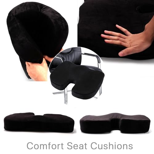 GYB Seat Cushion,Durable Memory Foam Office Chair Cushion, Seat Cushions for car seat Driver, Butt Pillow for Sitting Desk Chair, Black