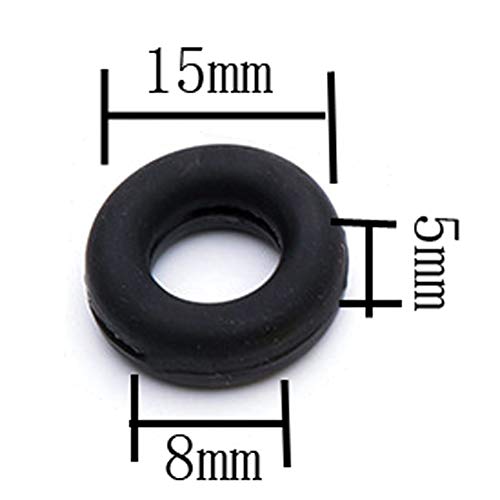 40 Pieces Eyeglasses Temple Tips Sleeve Retainers Silicone Anti-Slip Round Eyeglass Retainers for Spectacle Sunglasses Reading Glasses Eyewear Children's Eyeglass, Black