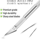 10-Pack Exacto Knife Precision Cutter Utility and Hobby Knife Metal Art Pen Knife & Craft Knife Set with Safety Cap for DIY Art Cutting Carving Scrapbooking Jetmore