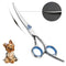 Curved Dog Grooming Scissors with Safety Round Tips, Light Weight Professional Pet Grooming Shears Stainless Steel for Dogs Cats Pets