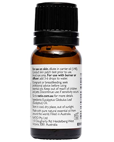 Natio Pure Essential Oil, Eucalyptus, 10ml