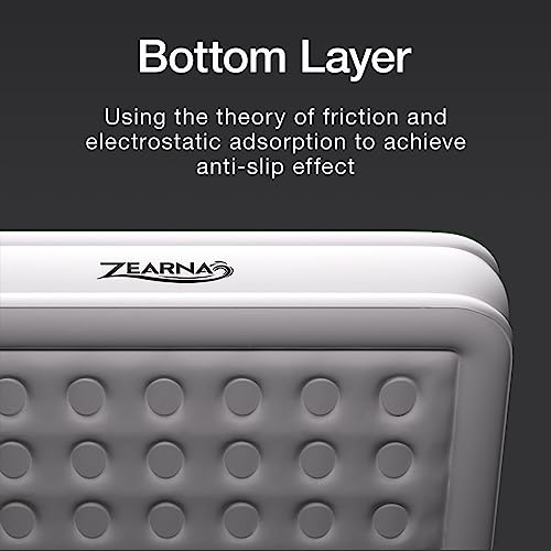 Zearna Twin Air Mattress with Built Pump, 16" Durable Blow Up Mattress Airbed, Comfortable Top Surface Inflatable Mattress for Camping Home & Portable Travel