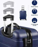 Suitour Luggage 3 Piece Sets Hard Shell Luggage Set Spinner Wheels, TSA Lock, 20 24 28 inch Travel Suitcase Sets, Dark Blue, Dark Blue, Hardside Luggage Set With Spinner Wheels