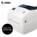 Zebra GC420t Monochrome Desktop Direct Thermal/Thermal Transfer Label Printer, 4"/s Print Speed, 203 dpi Print Resolution, 4.09" Print Width, 110-240V AC