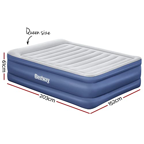 Bestway 61cm Air Mattress beds for Camping with Pump-Queen