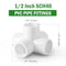 Zernmiarder 5 Way PVC Pipe Fittings 1/2 Inch, PVC Elbow Corner Side Outlet Tee Fitting, SCH40 Furniture Grade PVC Pipe Connectors - Fits 1/2" PVC Pipes, 12 Pieces