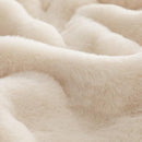 BENVWE Faux Fur Throw Blanket Fleece Bubble Blanket, Soft,Cozy and Thick Blanket Plush Fluffy Blanket for Couch Chair Bed 51x63 Inches White