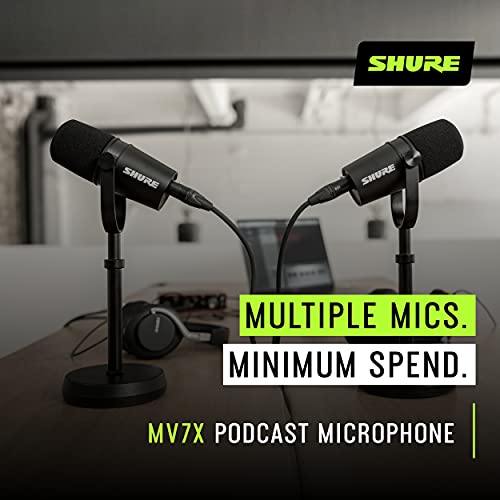 Shure MV7X XLR Podcast Microphone (Black)