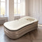 WBHome Inflatable Bath Tub PVC Portable Adult Bathtub Bathroom SPA with Electric Air Pump, Cup Holder, Phone Pocket, 118 inch Long Pipe, Grey