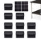 YouU 40x40mm Square Plastic Plugs Insert End Caps Premium Furniture Pads for Metal Tubing, Fences, Glide Protection from Chair Legs and Furnitures Balck 40 pcs