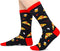 Zmart Women's Pickle Book Socks, Funny Pickle Gifts, Novelty If You Can Read This Bring Me Socks, Pizza Black, Medium