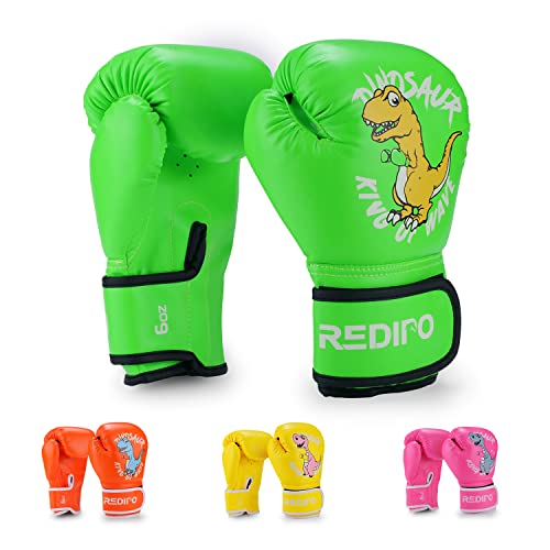 Redipo Kids Boxing Gloves for Boys and Girls, Youth Boxing Training Gloves for Kids 3-15, 4&6OZ Punching Bag Kickboxing Thai Mitts MMA Training Sparring Gloves