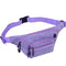 Fanny Pack,VASCHY Lightweight 4 Zipped Sleeves Multipurpose Belt Waist Bum Hip Bag Pouch Pack for Men Women with 150cm Extra Long Adjustable Strap Purple