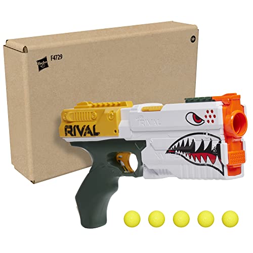 NERF Rival Kronos XVIII-500 Blaster, Breech-Load, 5 Rival Rounds, Spring Action, 90 FPS Velocity, White Color Design (Amazon Exclusive), (F4729)