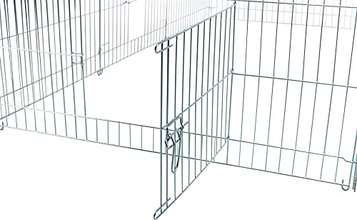 TRIXIE Enclosed Outdoor Run- 34 cu. ft., Galvanized Metal Cage, Portable Pen for Rabbits or Guinea Pigs