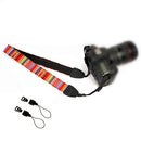 WANBY Camera Strap Canvas Rainbow Neck Shoulder Strap with Quick Release Buckles for DSLR SLR