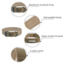 EXCELLENT ELITE SPANKER 1.5" Width Military Dog Collar Adjustable Metal D Ring & Buckle Working Dog Collar for Medium Large Dogs (Coyote Brown-L)