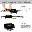 Ayaport Boat Trailer Transom Tie Down Straps for Boat Jet ski Kayak Canoe 4 Feet 1.6 inches 5000lbs Break Strength Heavy Duty Ratchet Straps with S Hooks, Pack of 2