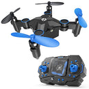 Holy Stone Mini Drone for Kids HS190 Portable Pocket Quadcopter with Altitude Hold 3D Flips, Headless Mode and 3 Speed Modes, Easy to Fly for Beginners,Blue