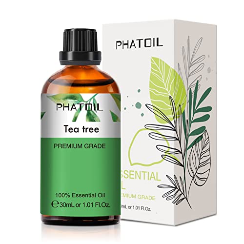 PHATOIL Tea Tree Essential Oils 30 ML, Natural Essential Oils, Aromatherapy Essential Oil, Fragrance Oils for Diffuser, Humidifier, DIY Candle and Scented Products Making, Perfect Gifts