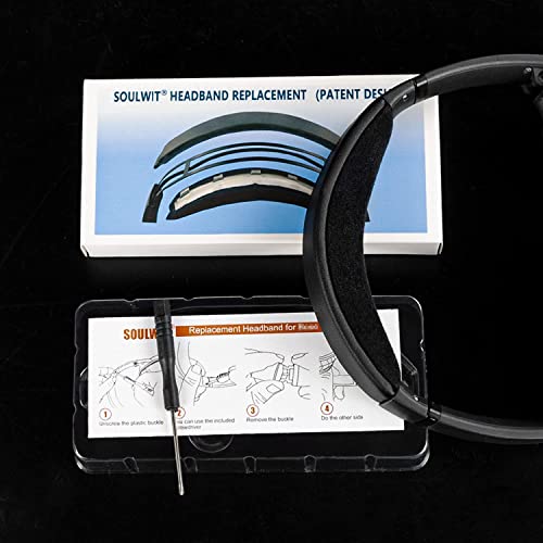 SOULWIT Replacement Headband Kit for Bose QC35 & QuietComfort 35 II (QC35 ii) Headphones, Easy DIY Installation (Black)
